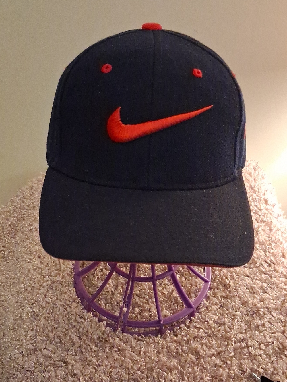 Nike Black Cap with Red Swoosh